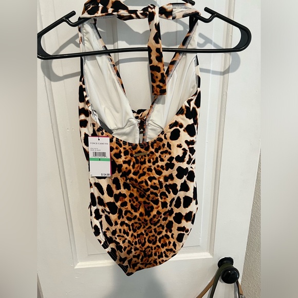 Vince Camuto Leopard Print One Piece - Picture 3 of 8